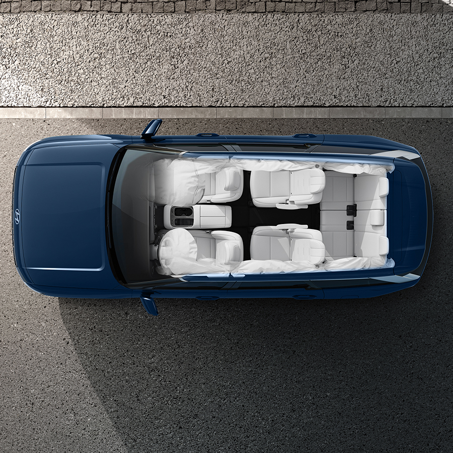 sistema avanzado de bolsas de aire en Palisade Híbrida