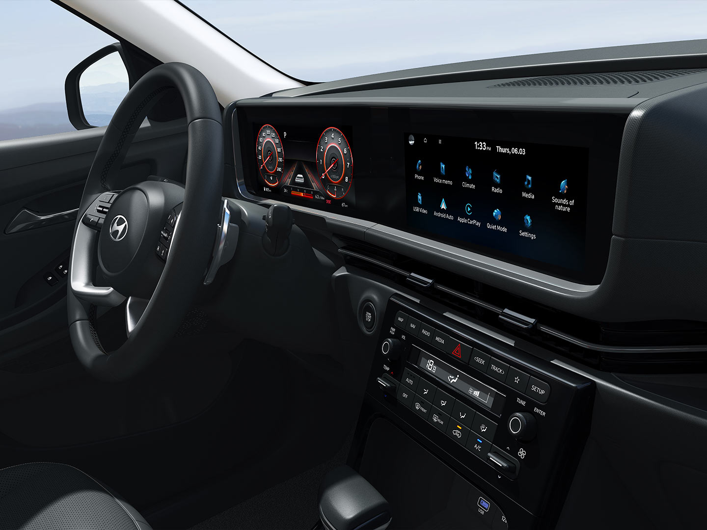Hyundai Creta 2026 con Pantalla LCD táctil a color de 10.25”​